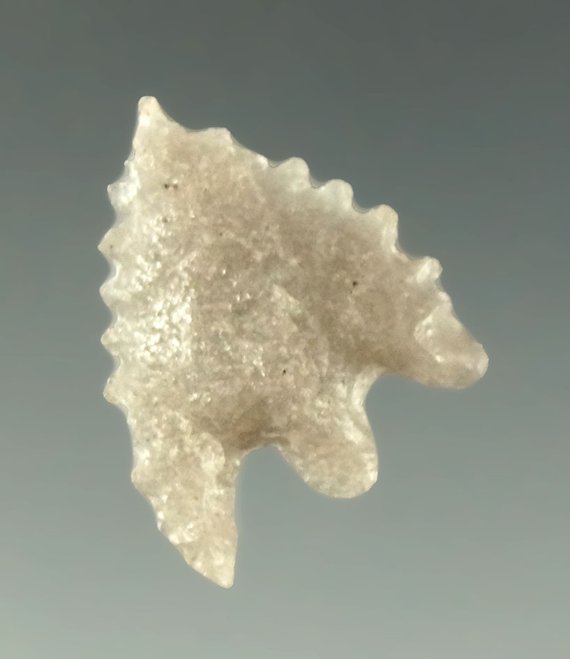 13/16" Calapooya made from semi-translucent smoke obsidian - California. Ex. Shewey.