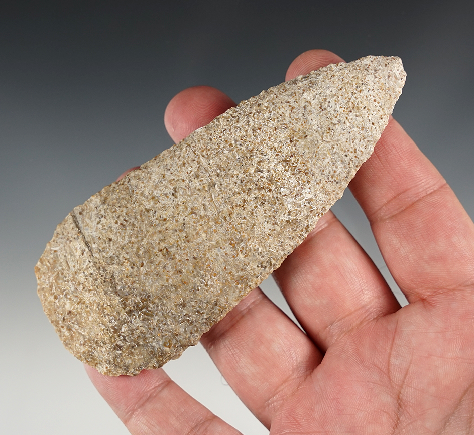 4 9/16" Cobbs Blade made from Harrodsburg chert - found in Fountain Co., Indiana.
