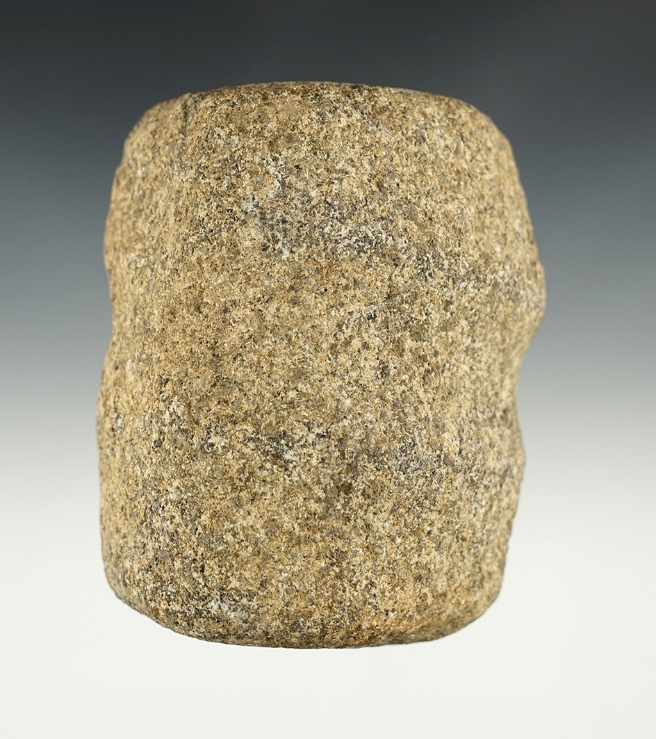 3 3/8" long 3/4 Grooved Hammerstone in excellent condition. Found in the Midwestern U.S.