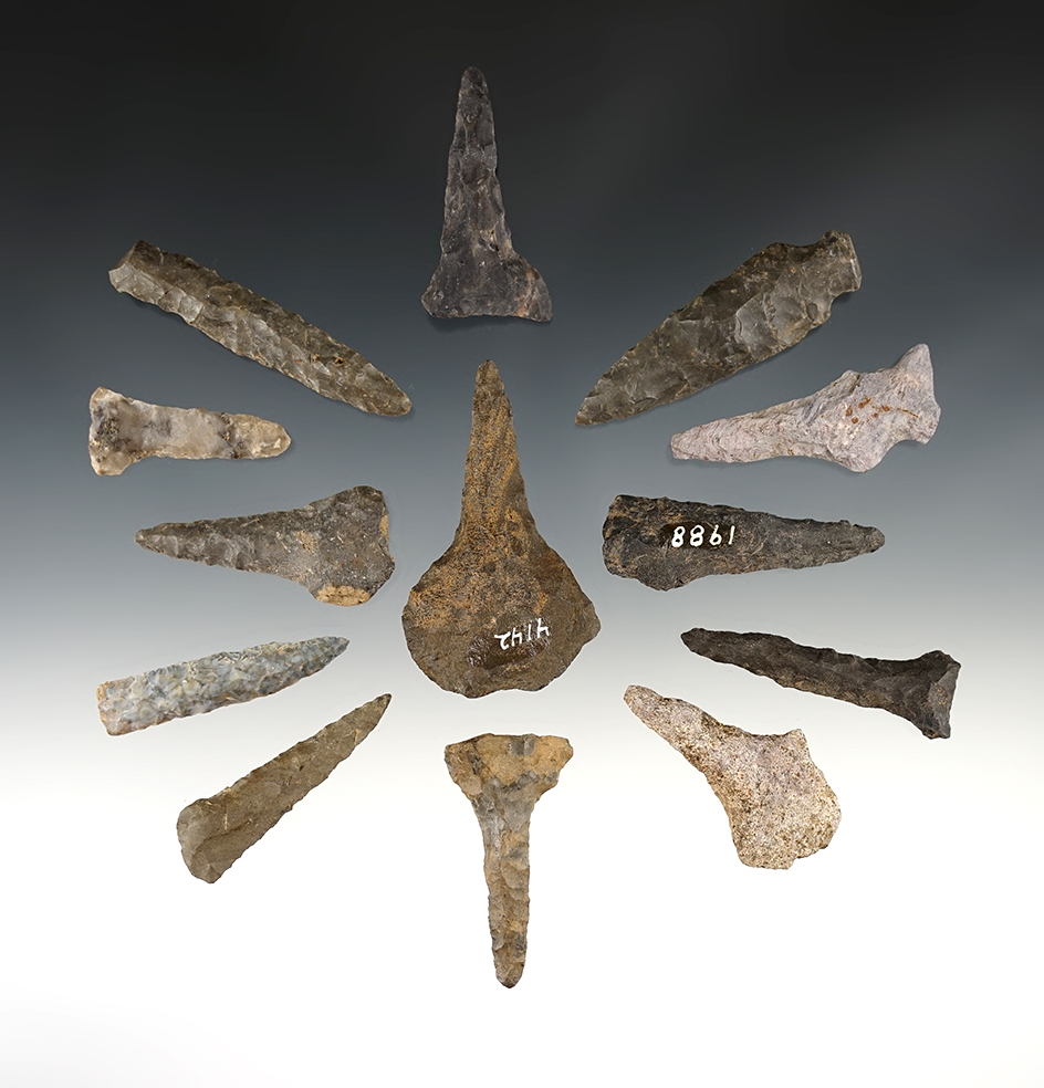 Set of 13 assorted Drills. Most are in good condition. The largest is 2 7/16".