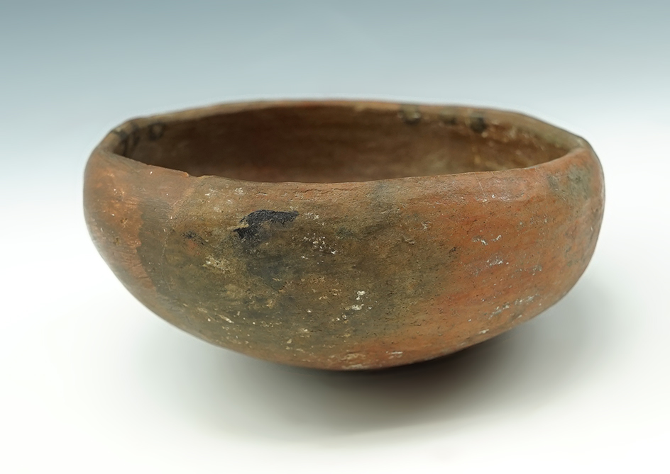 4 1/4" Wide Southwestern Pottery Bowl with some restoration, but still displays very nicely.