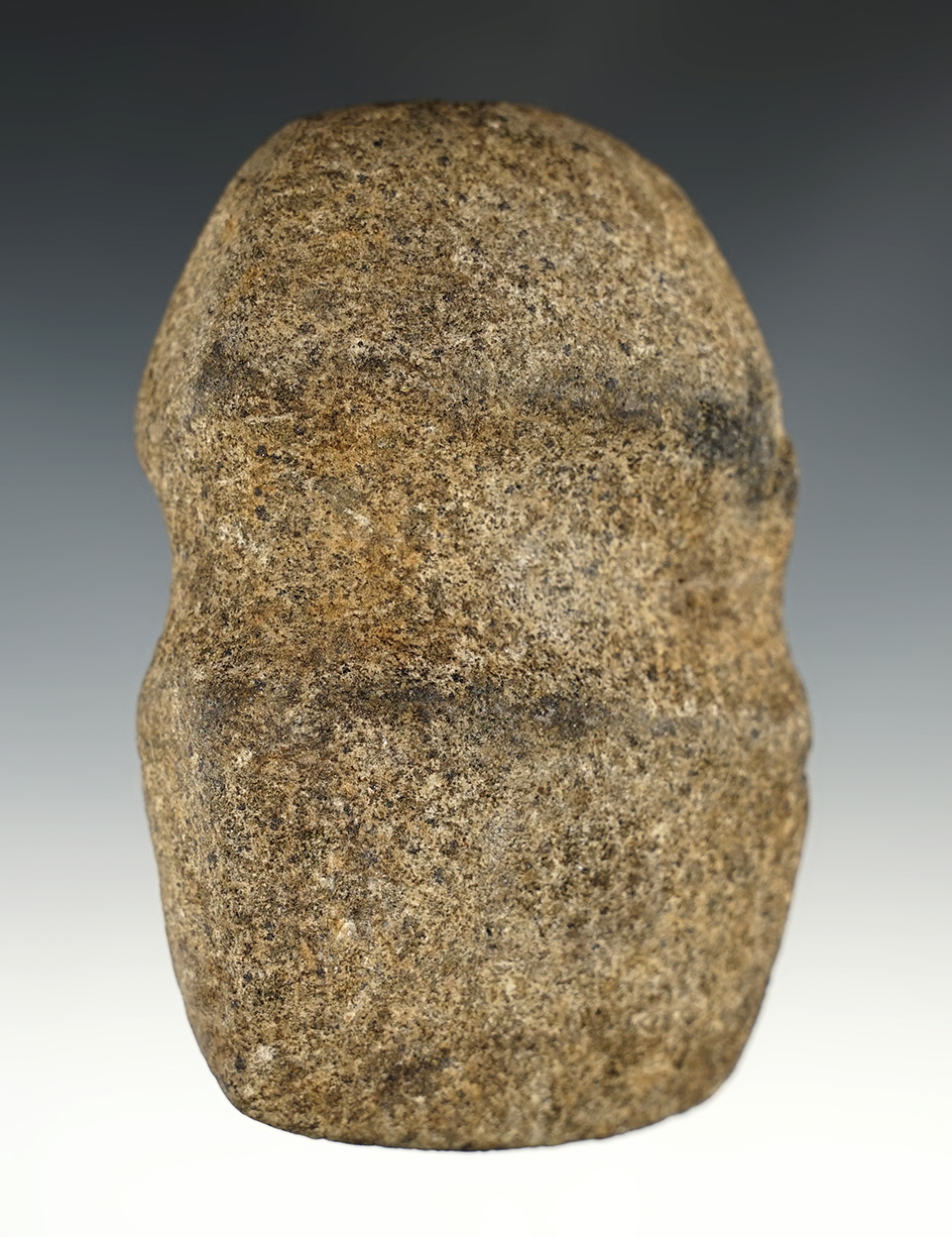 Nice 4" long 3/4 Grooved Axe found in Mason Co., Illinois.