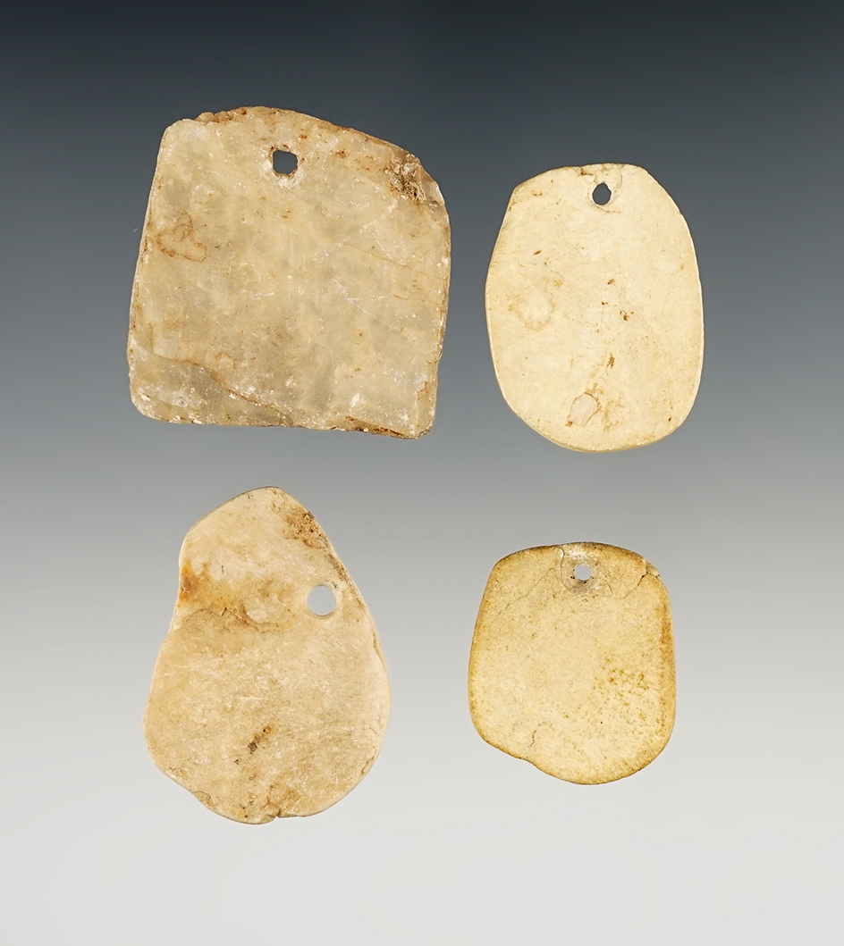 Set of 4 nice Pendants found in the Rio Puerco Valley in New Mexico. The largest is 1 1/4".