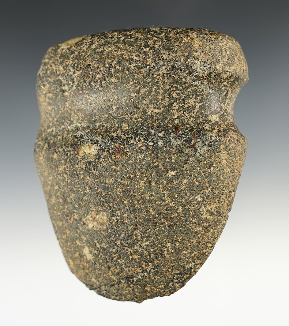 4" long 3/4 Grooved Axe found in Franklin Co., Ohio.  Ex. John Lutz.