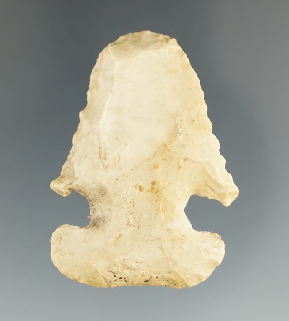 1 7/8" Archaic Thebes Bevel blunt  found near the Black Fork River, Richland Co., Ohio.