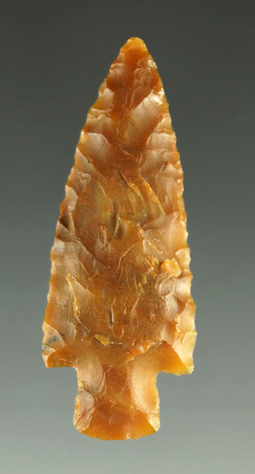 1 1/8" Rose Springs point made from chalcedony found in southeast Arizona.