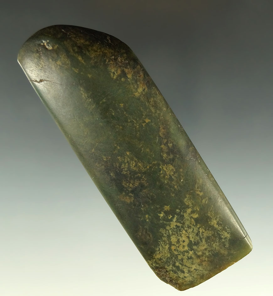 4 1/4" jadeite Adze or Hand chisel found in British Columbia that is very well polished.