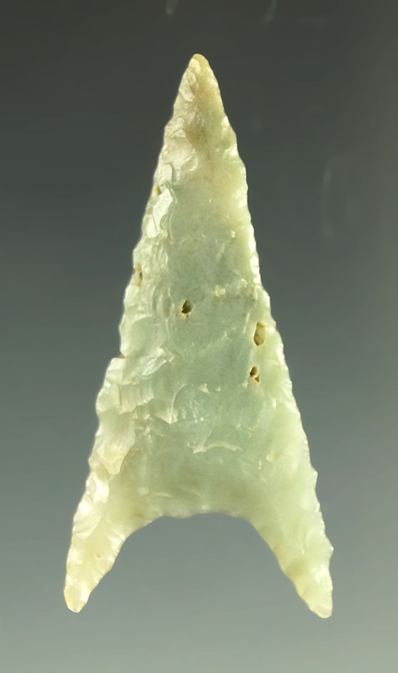 Ex. Museum! Attractive 1 9/16" Gunther - green Franciscan chert found in northern California.