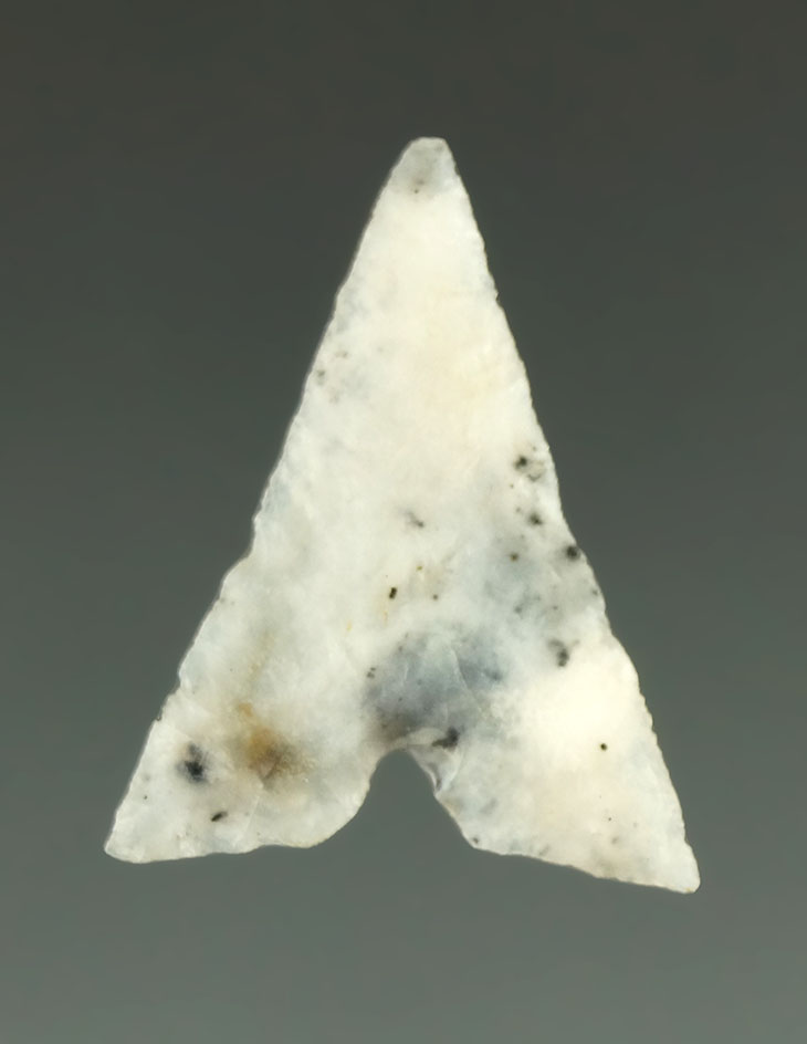 7/8" Garza point made from moss agate found in New Mexico.