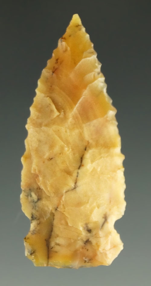 1 3/8" Besant found in Natrona County Wyoming made from Hartville Uplift  chert.