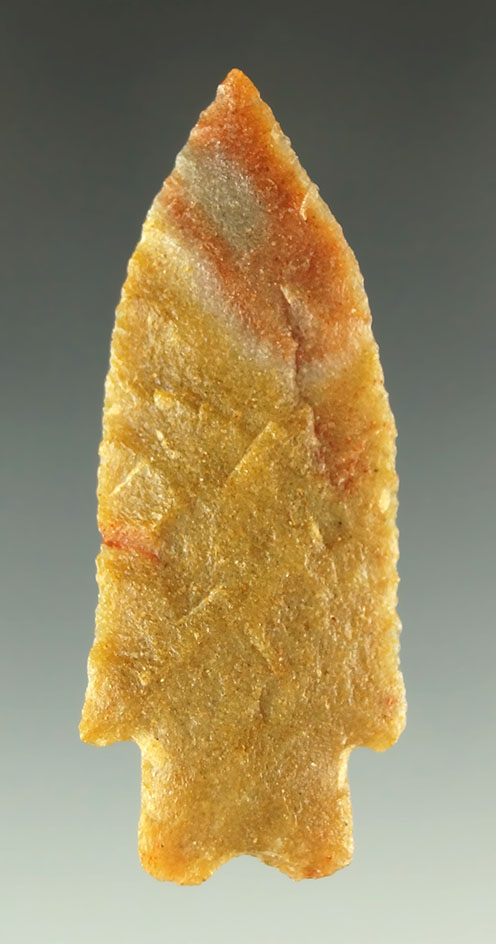 2 1/8" Hanna point with excellent flaking - Saquache County Colorado.