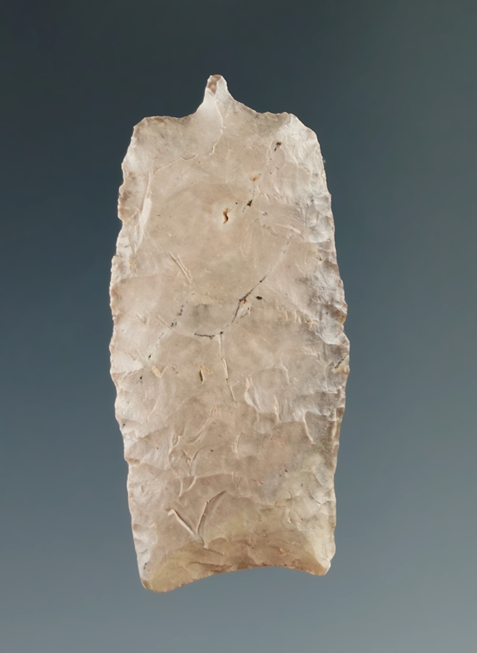Rare and unique! 1 9/16" Paleo Plainview perforator found in Utah.