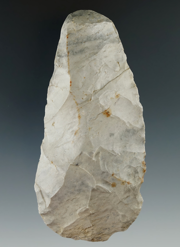 4 1/4" flint Celt found by Archie Archibald in Coshocton County Ohio.