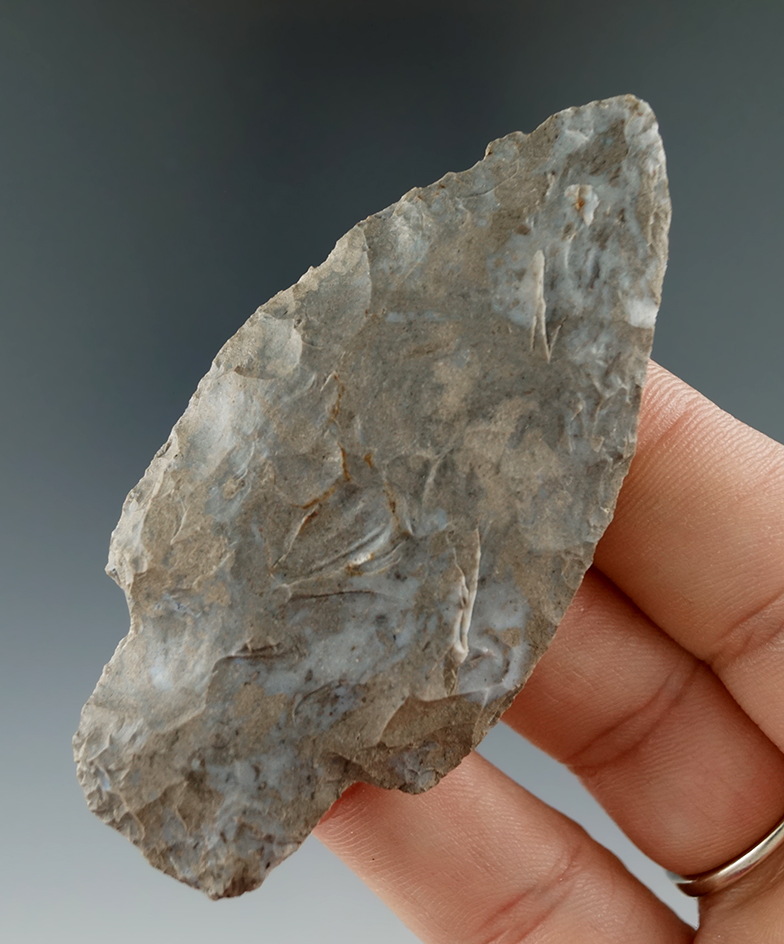 2 15/16" Adena made from Onondaga Flint found in Michigan.