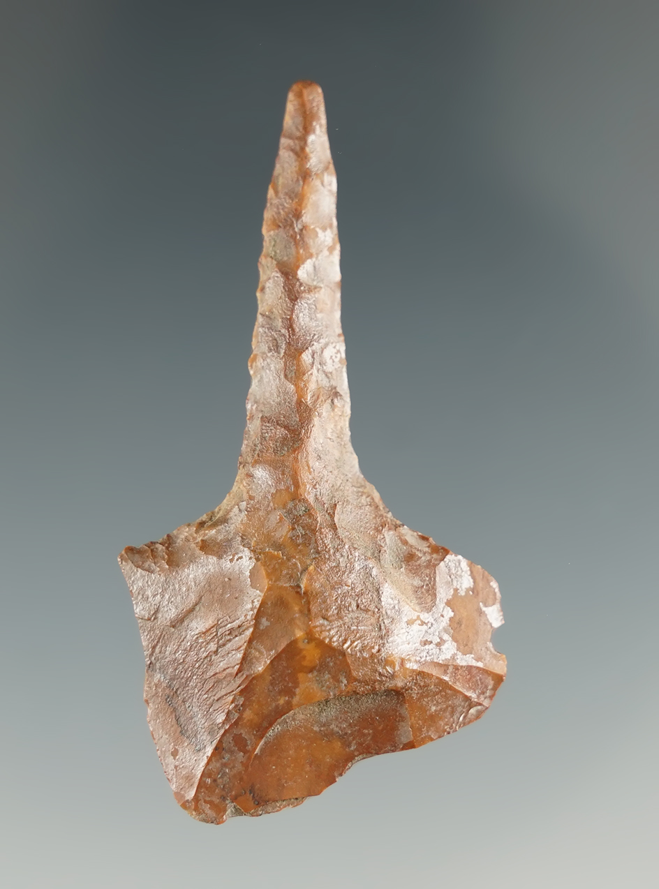 1 15/16" Drill made from red Jasper. Found near the Columbia River, OR.