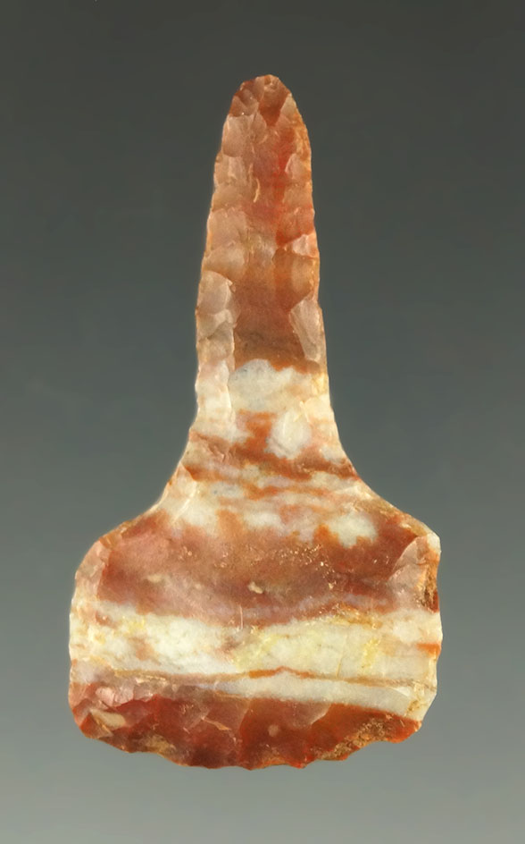 1 5/8" Alibates Flint Drill found in southern Kansas.