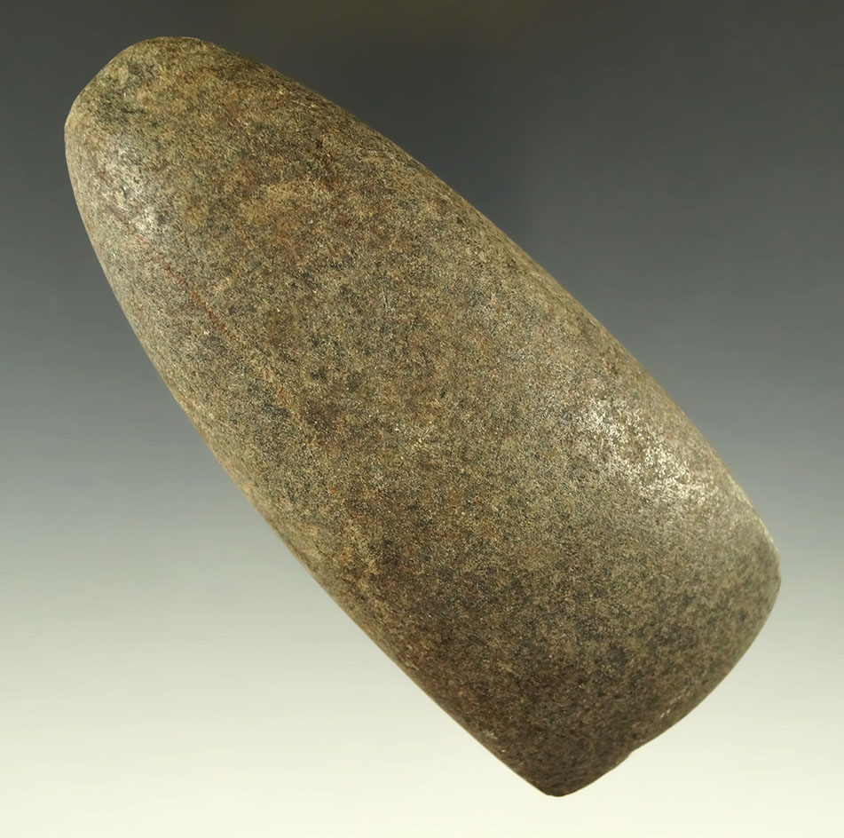 4 3/8" nicely polished Hardstone Celt found in Indiana.