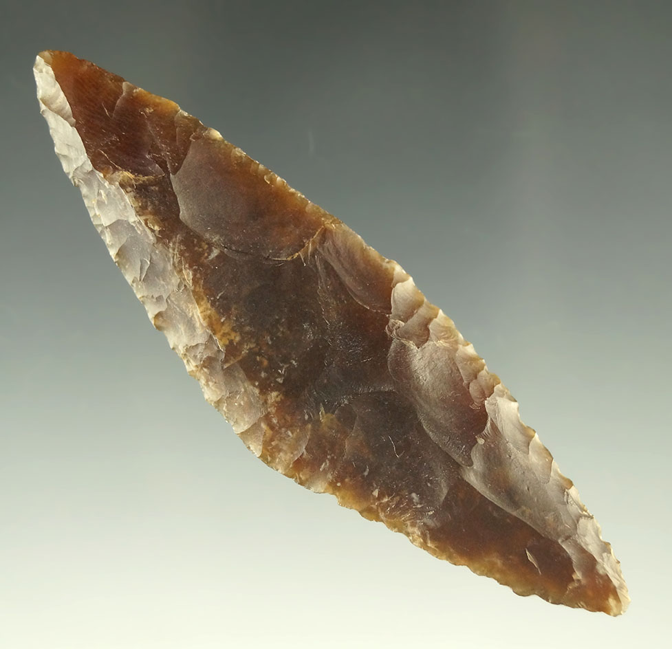 3 5/16" Harahey Beveled Knife found in Nebraska. Ex. Bob Roth