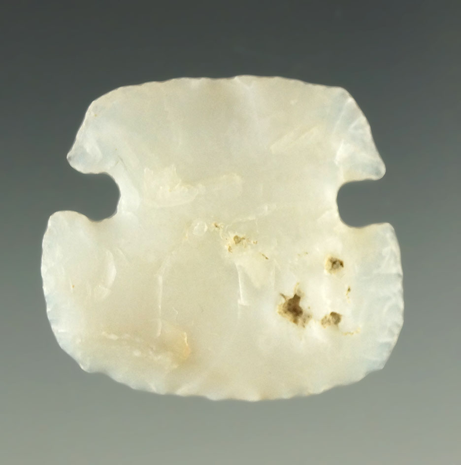 Nciely made Highly translucent agate Sidenotch scraper found in New Mexico.