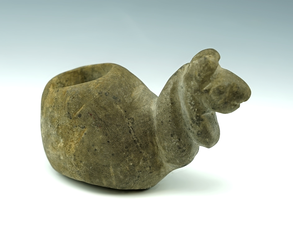 Well styled 2" tall Alpaca Canopa found in Peru.