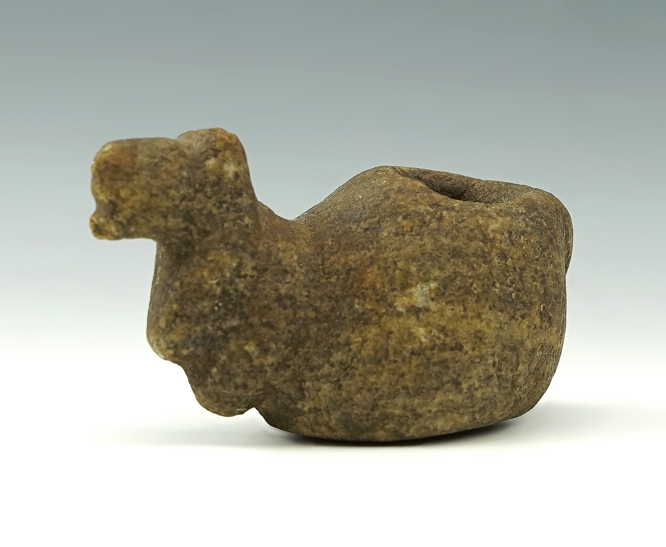 Patinated 1 7/8" tall Alpaca Canopa found in Peru.