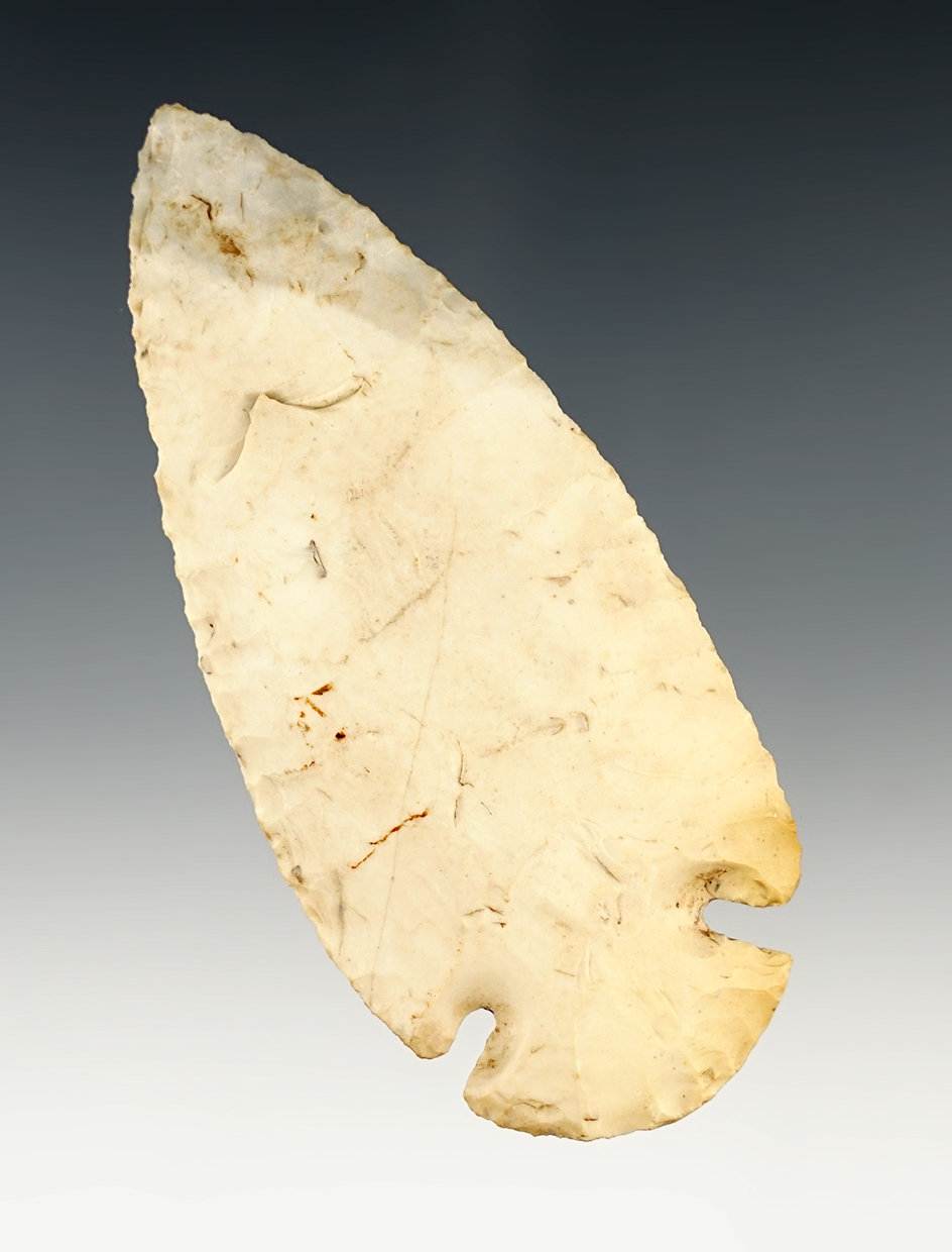 3 5/8" Dovetail found in St. Charles Co., Missouri. Some minor modern retouch to the tip.