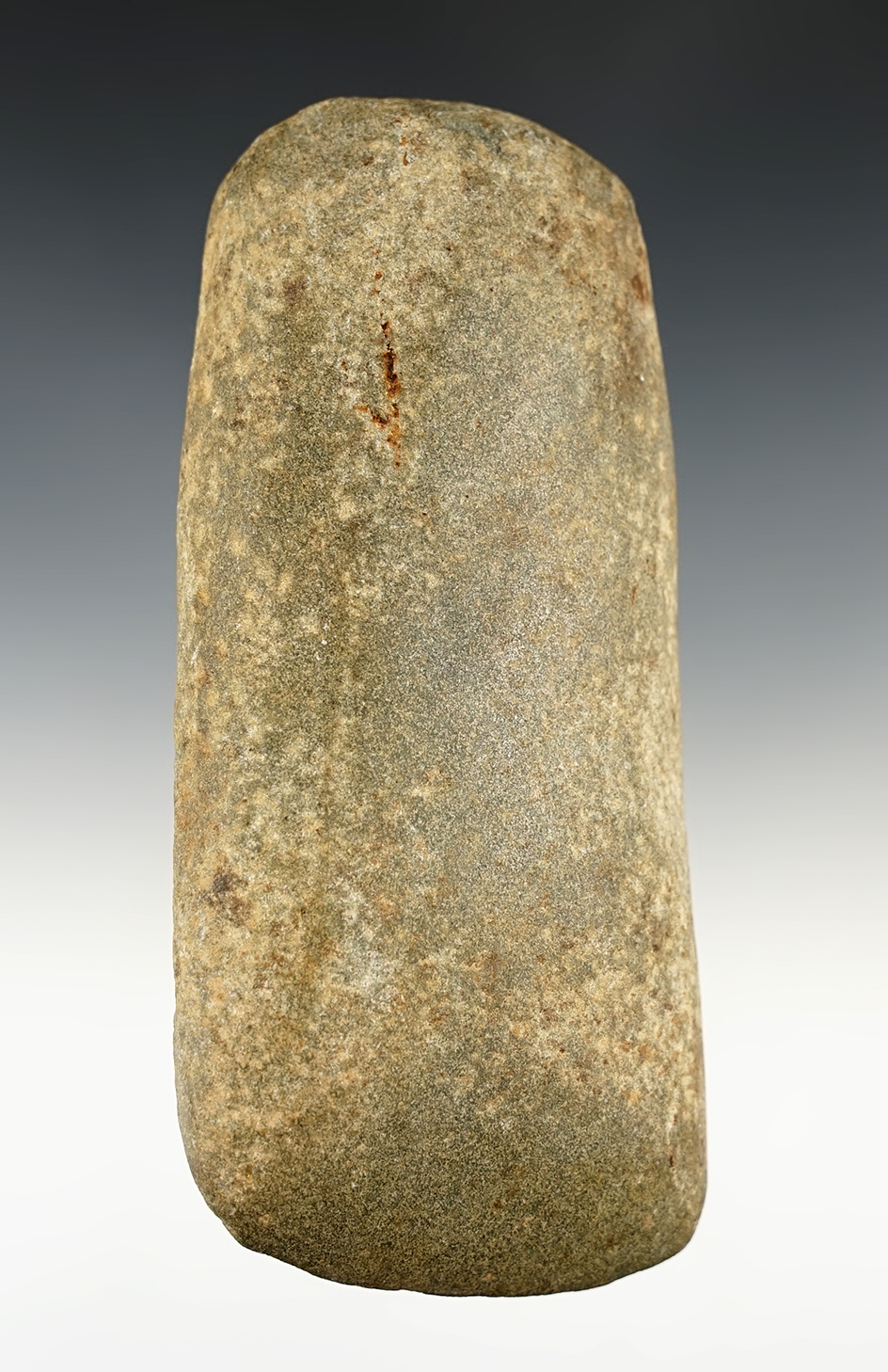 5 3/8" Granite Celt with a highly polished bit. Found in Morrow Co., Ohio.