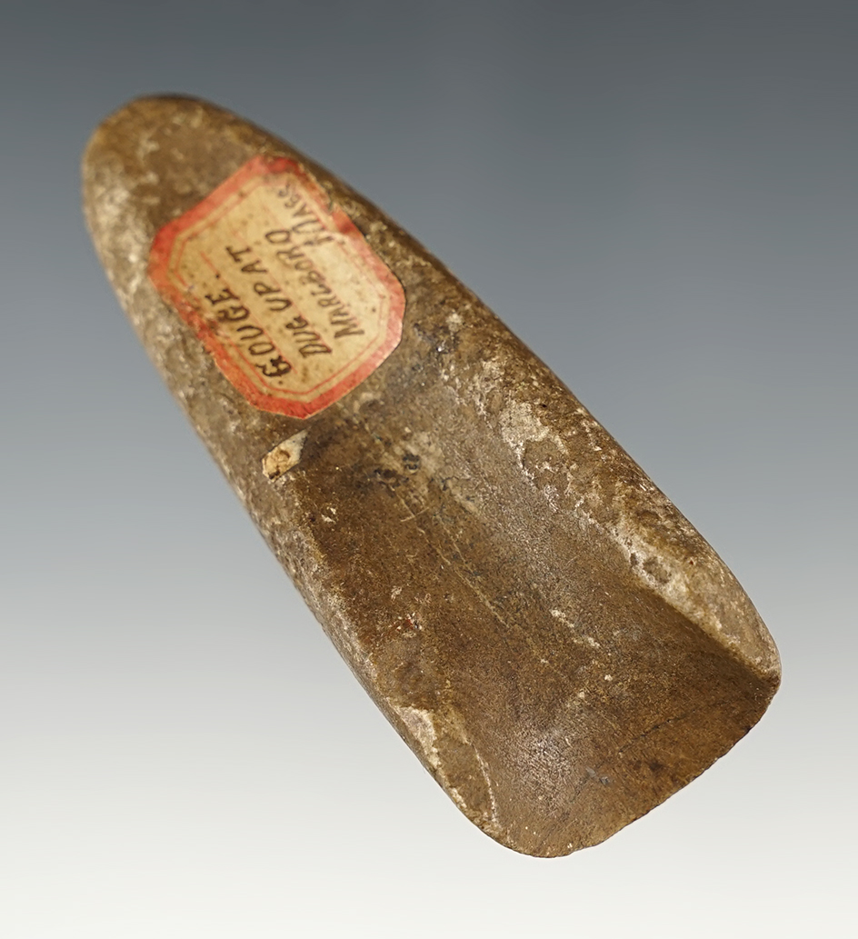 Fantastic 3" Gouge found in Marlboro, Massachusetts. Ex. William Bradbury collection.