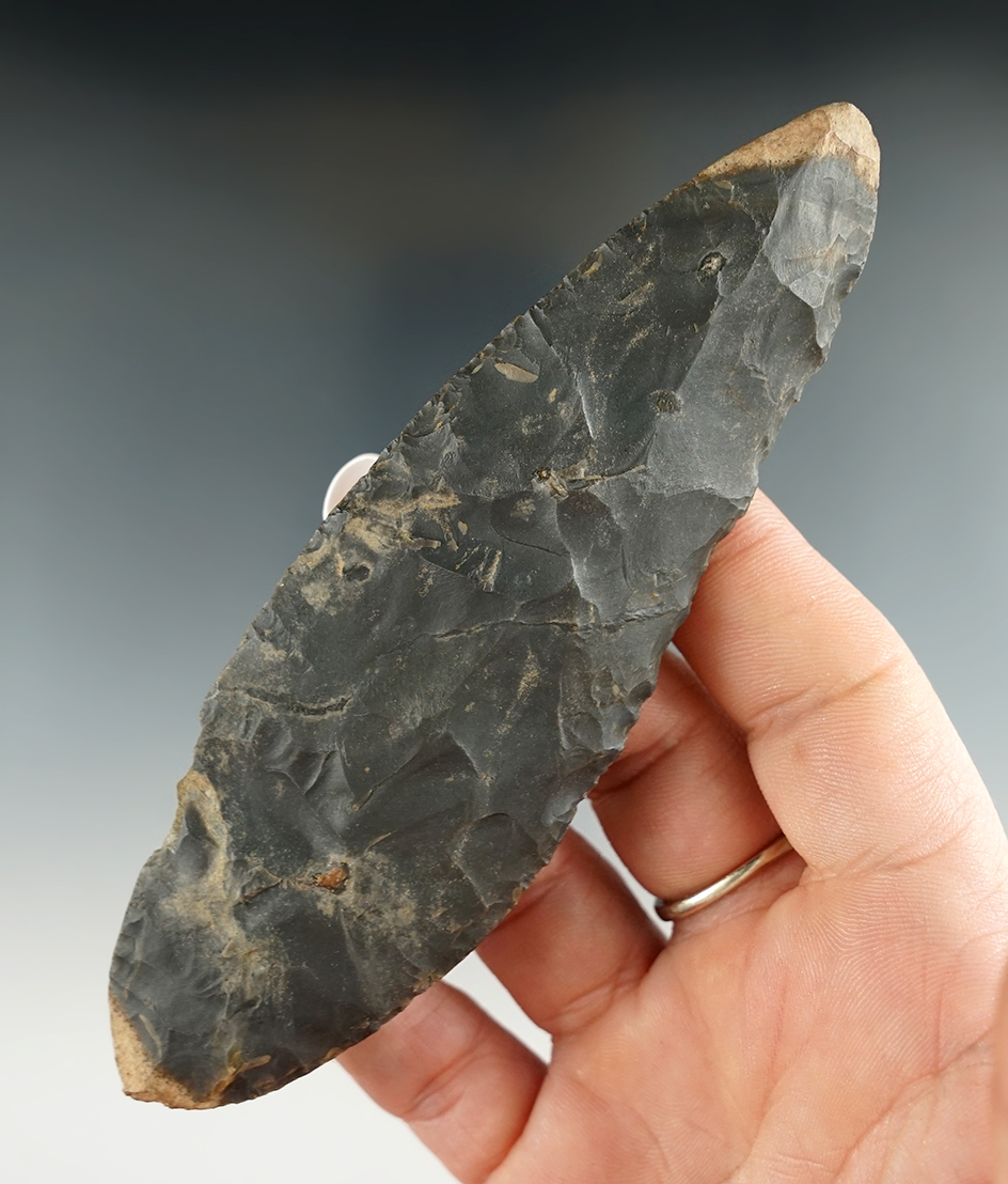 5" Flint Knife found on the Decker farm, Afton, Shenango Co., New York. Ex. Derek Prindle.