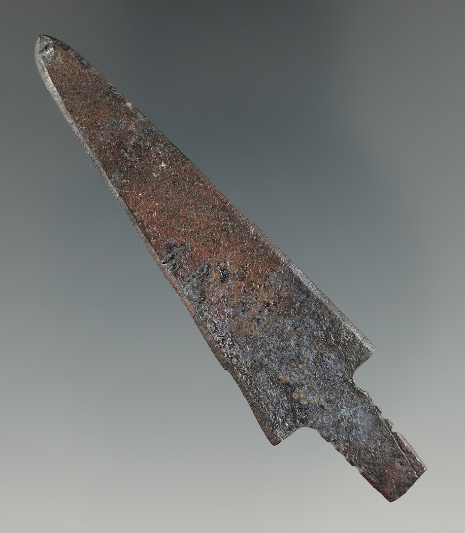 3 1/16" Iron Trade Point found in Montana. Ex. Lynn Munger Museum.