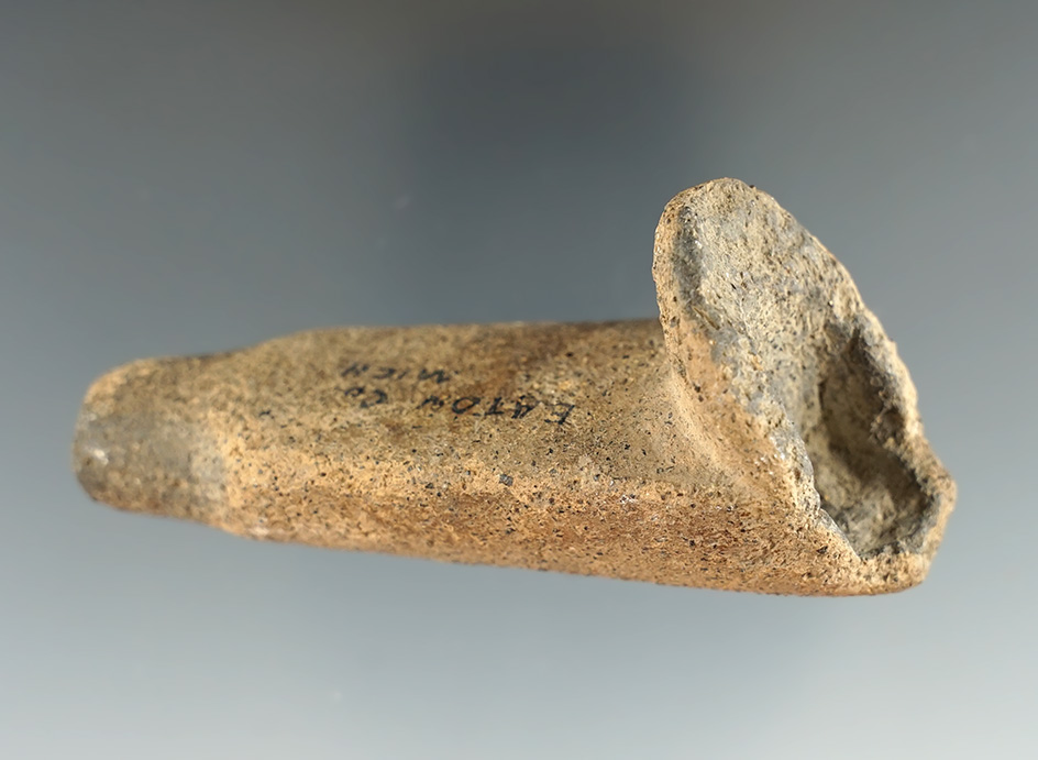 3"  clay Pipe section found in Eaton Co., Michigan.