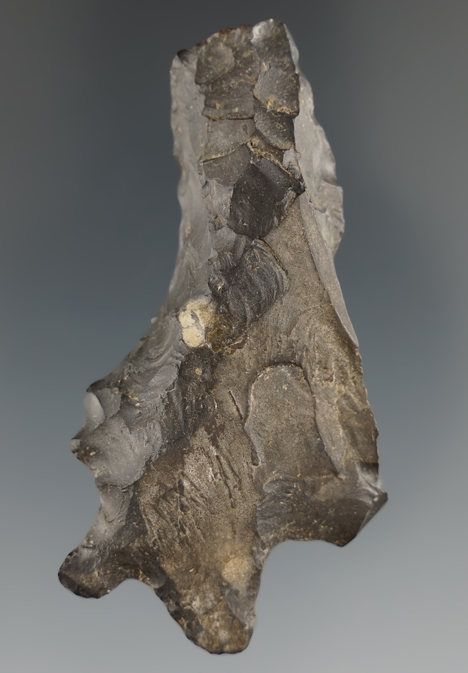 2 3/4" Hafted Shaft Scraper found in Richland Co., Ohio made from Coshocton Flint.