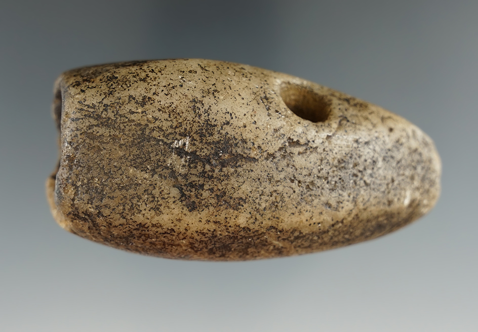 3 1/8" Nicely styled Stone Pipe found west of Washington Pennsylvania by Bernard Huntsman.