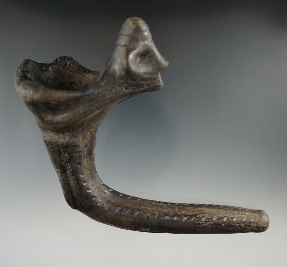 5 1/4" x 4 1/4" Pinched Face Blower Pipe - Joe Hamilton site in Simcoe Co., Ontario, Canada.