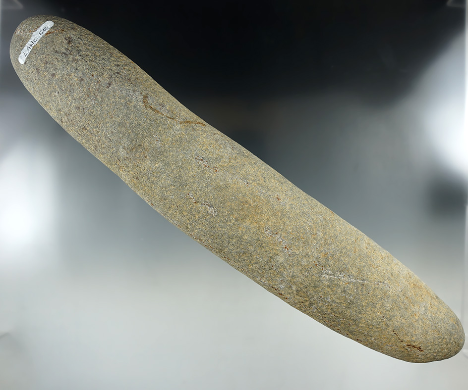 13 3/4" Roller Pestle found in Lancaster Co., Pennsylvania.