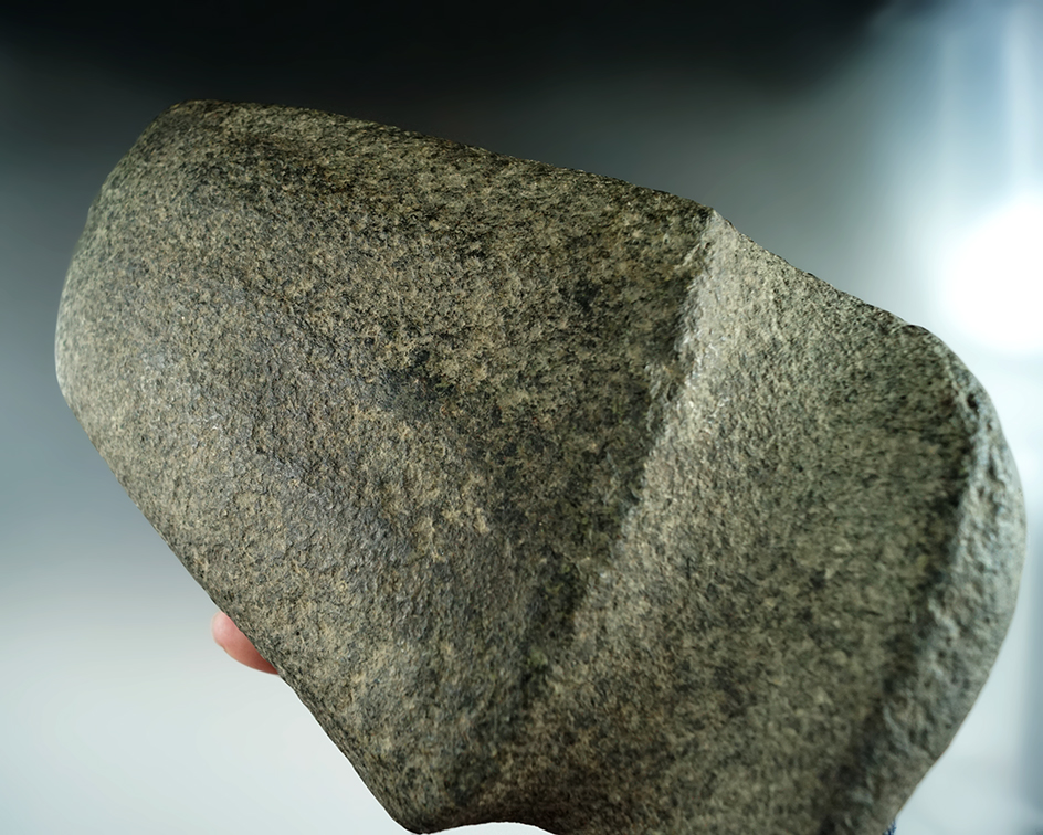 RARE FLUTED AXE! 7" Long 3/4 grooved Axe  found in Richland Co., Wisconsin in 1932. Pictured.