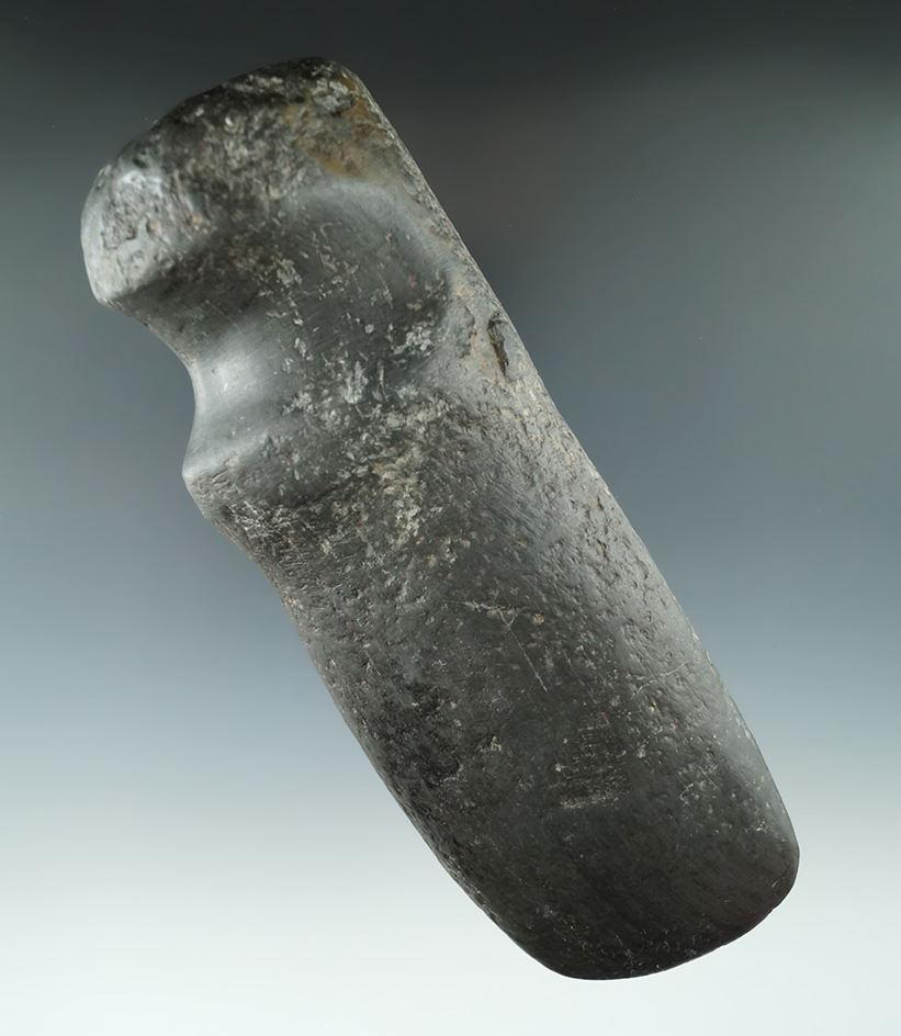 Exceptional! 6 3/8" Long 3/4 Grooved Raised Ridge Adze that is very well styled, Michigan.