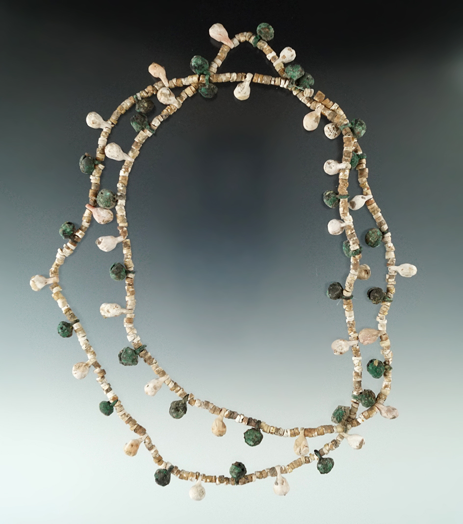 Nice! 37" Strand of ancient shell necklace from the Michoacan culture in West Mexico.