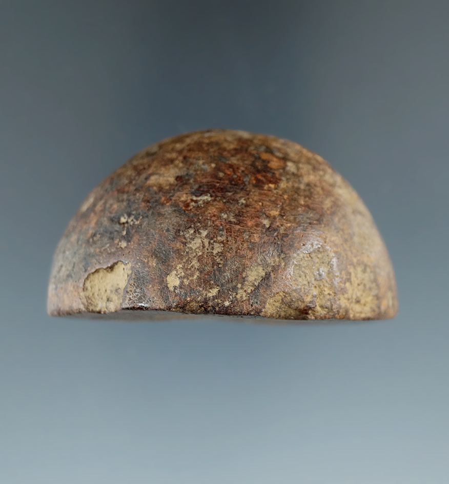 2 1/4" Diameter Hardstone Cone is heavily patinated found in Ross Co., Ohio.