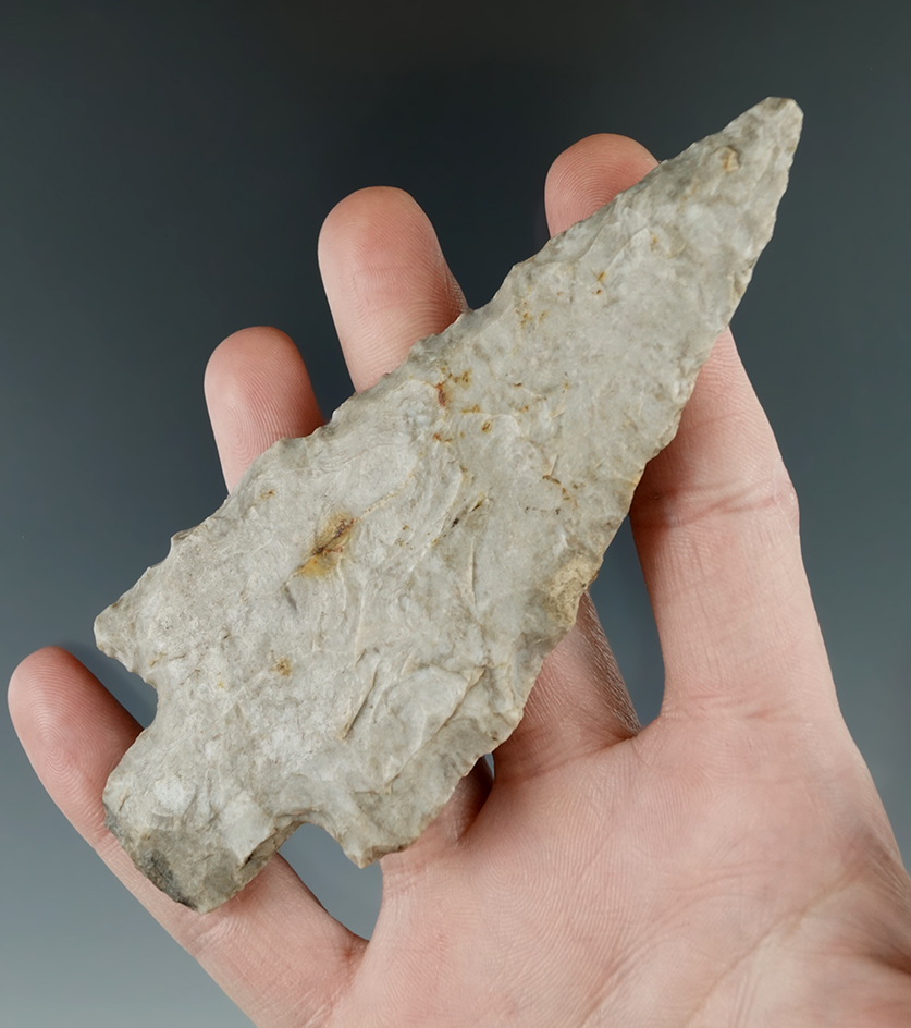 Large 4 3/4" Woodland period Knife found in southern Michigan.