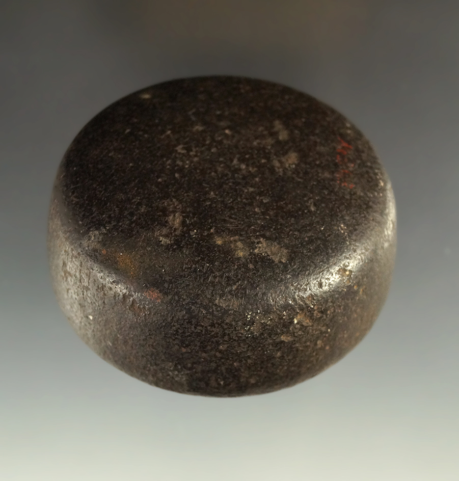 2 7/16" polished Diorite Hohokam pottery Anvil found in Arizona. Very unique artifact.