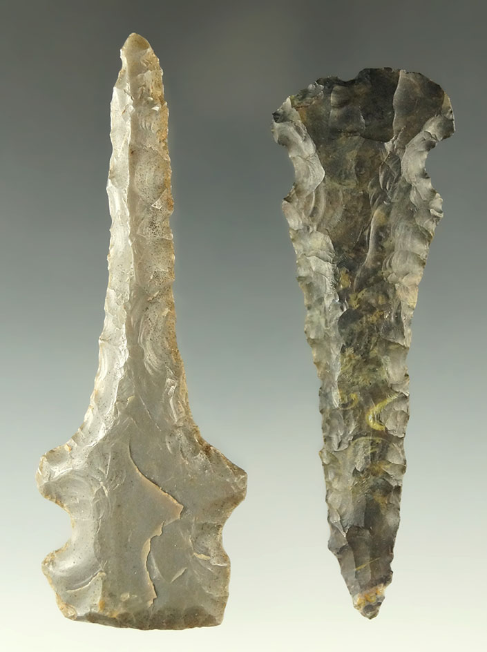 Pair of nice Drills found in Ohio, largest is 3 1/4".