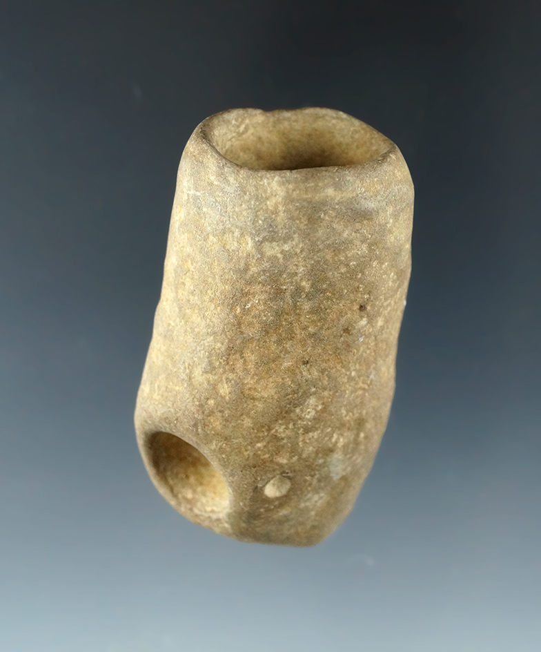 2 1/4" Snake Effigy Stone Pipe found in Perry Co., Ohio in very nice condition, well patinated.