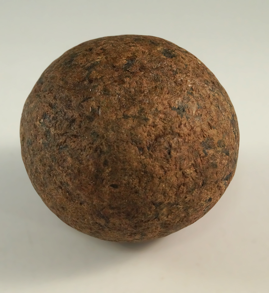 Very nice 2 5/8" diameter granite Game Ball found in Ohio.