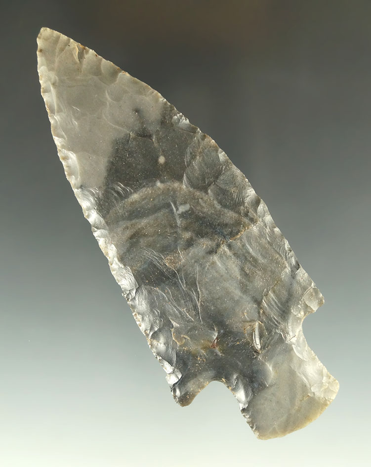 4 3/4" beautiful Hopewell Knife found in Jasper Co., Indiana. Ex. Bob Converse.