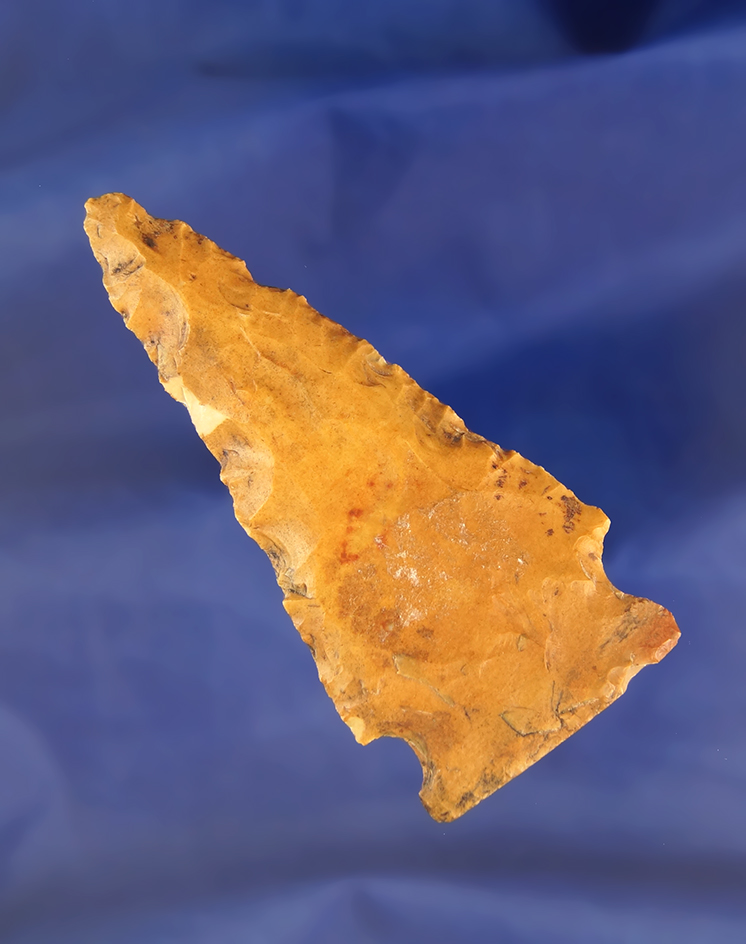 3" Sidenotch found in Missouri with heavy river stain patina.