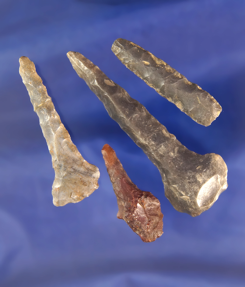 Set of four Kentucky Drills, largest is 2 7/16".