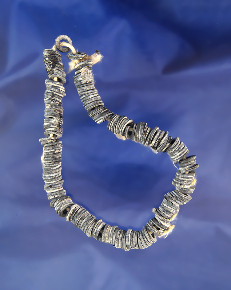 8" long strand of drilled stone beads  found near Maryhill on the lower Columbia