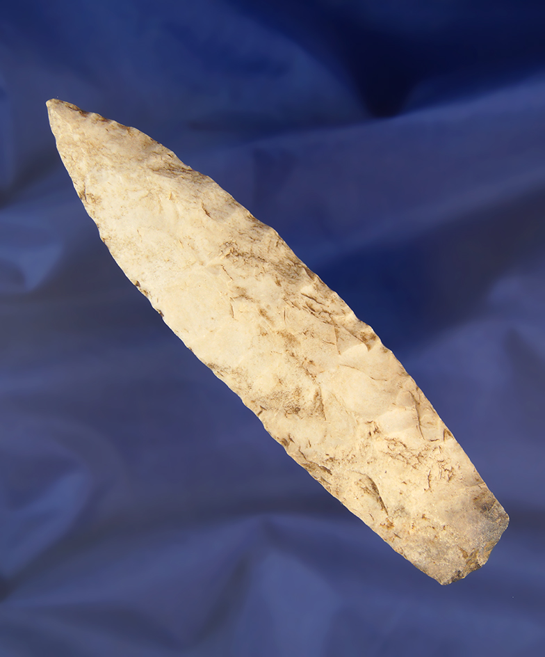 5 3/8" Sedalia made from Burlington chert found in Missouri. Ex. Charlie Shewey collection.