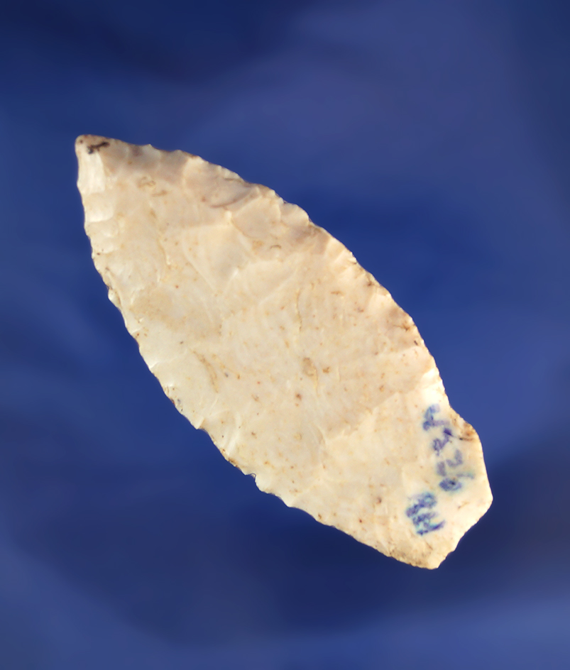 2 9/16" Lanceolate found in Boone County Missouri. Lower edges are not ground. Ex. James Davis